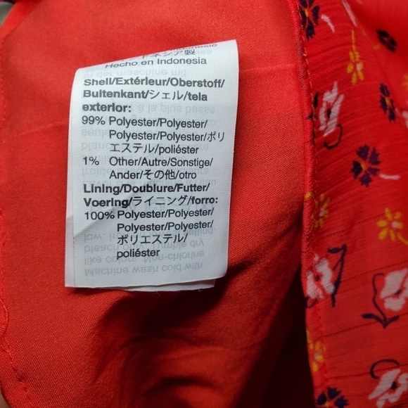 Madewell Tiered-Sleeve Peplum Top in Metallic Prairie Posies Sz 4 - Picture 13 of 13